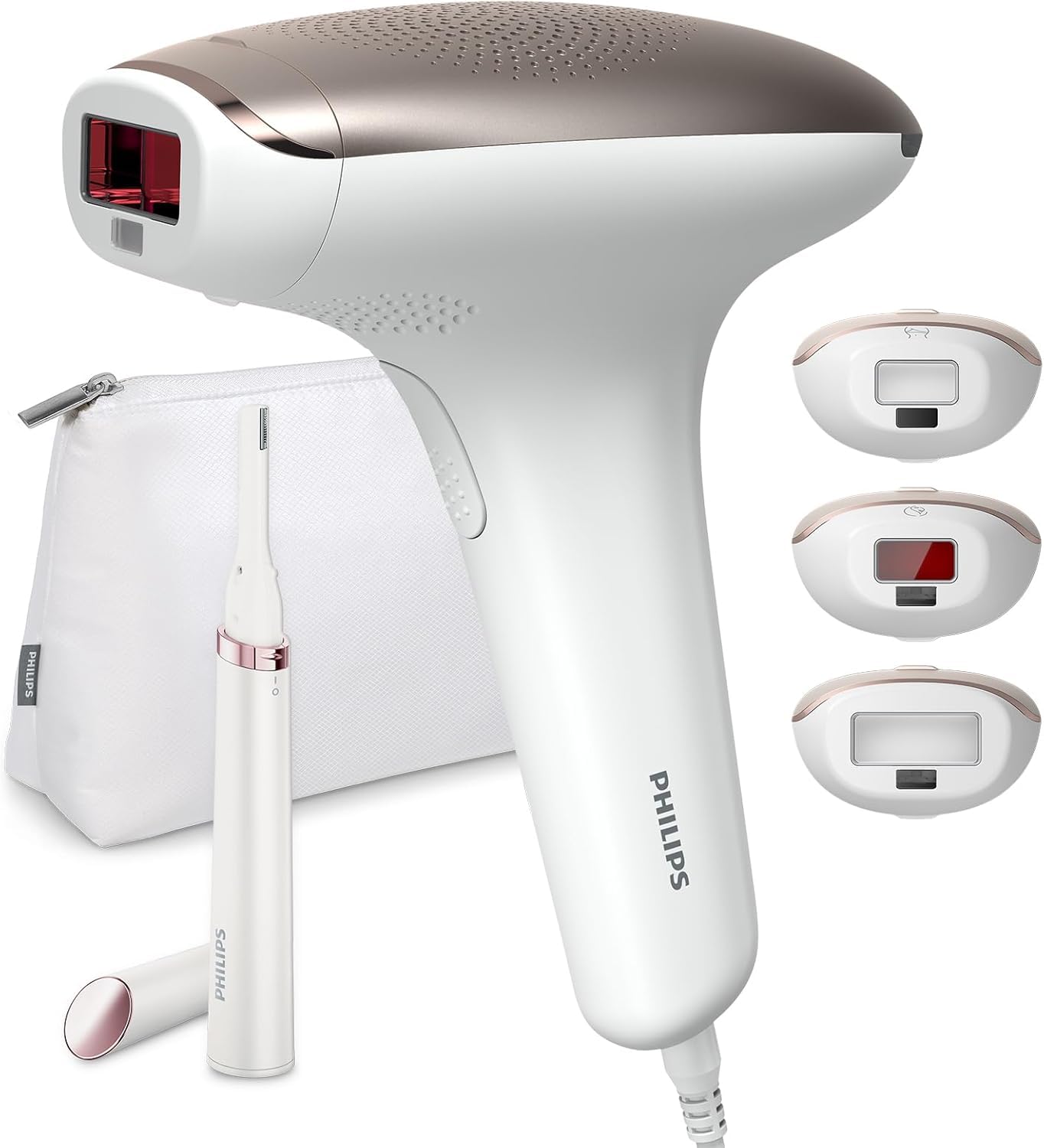 Philips Lumea Advanced Depilator IPL, przewodowy, 3 inteligentne głowice (Ciało, Bikini i Twarzy), zawiera precyzyjny trymer BRI923/50