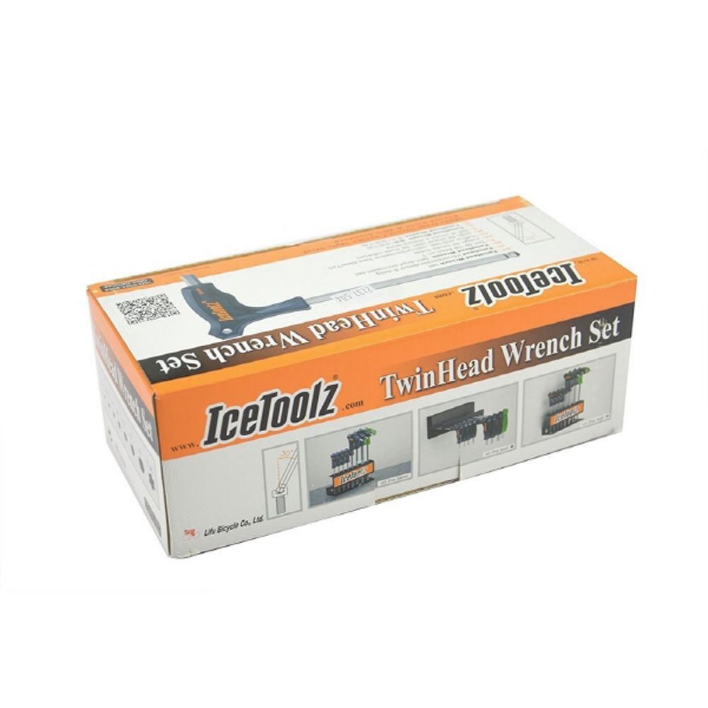 IceToolz Pro Shop - Juego de Llaves hexagonales, Allen y Torx (2-8 mm, T25, con Soporte de Pared