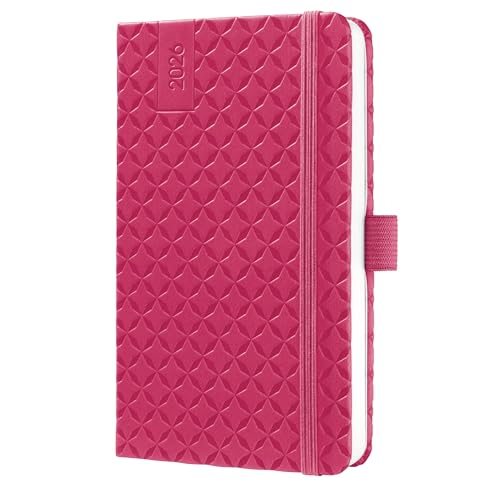 SIGEL J6104 Agenda semanal Jolie 2026-1 año - aprox A6 - Fuchsia Pink - dos páginas = una semana - tapa dura - 80 g/m² - pink - 174 p - certificación FSC