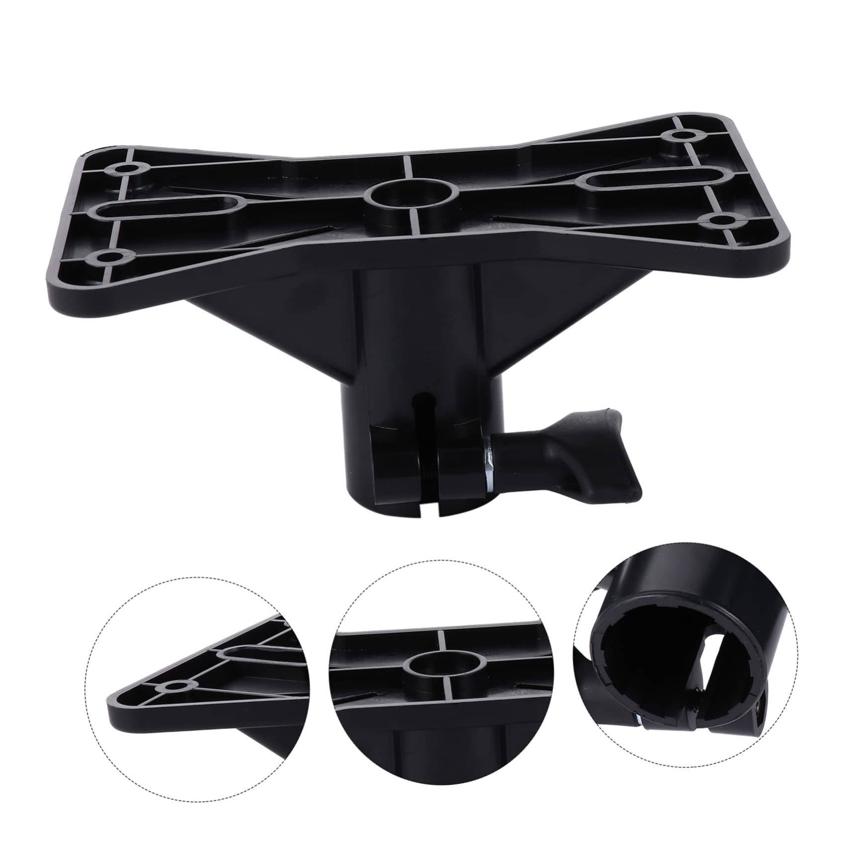 Veemoon Sturdy Speaker Stand Mount Universal Bracket for 50kg Bookshelf Speakers Tripod Structure Black Plastic