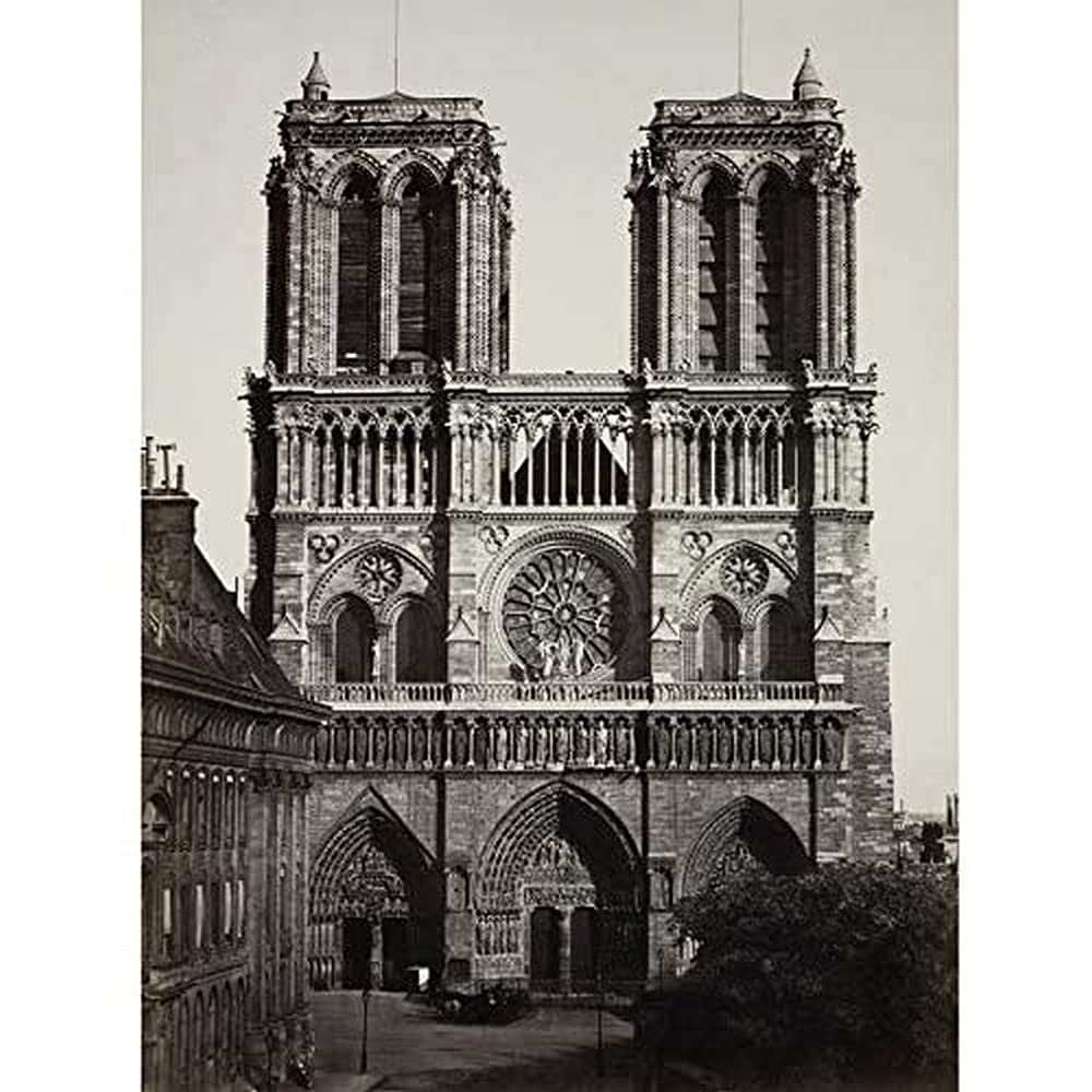 Baldus Notre-dame Cathedral Paris 1857 Photo Unframed Wall Art Print Poster Home Decor Premium