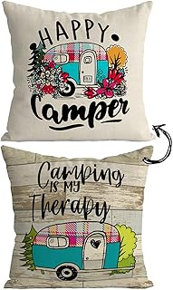 Sponsored Ad - Camper Decor Gift Rv Travel Trailer Accessories Decoration for Inside Camping Pillow Cover for Bedding Sofa...
