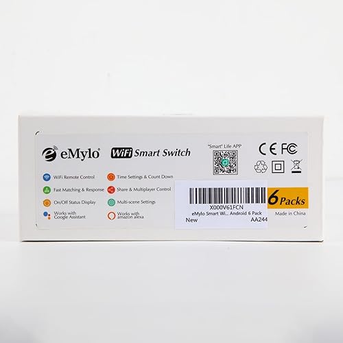 Miniatura 9 de Yasorn Interruptor inteligente WiFi eMylo Interruptor de luz de relé inalámbrico Tuya Módulo de control remoto 2.4Ghz WiFi Interruptor temporizador