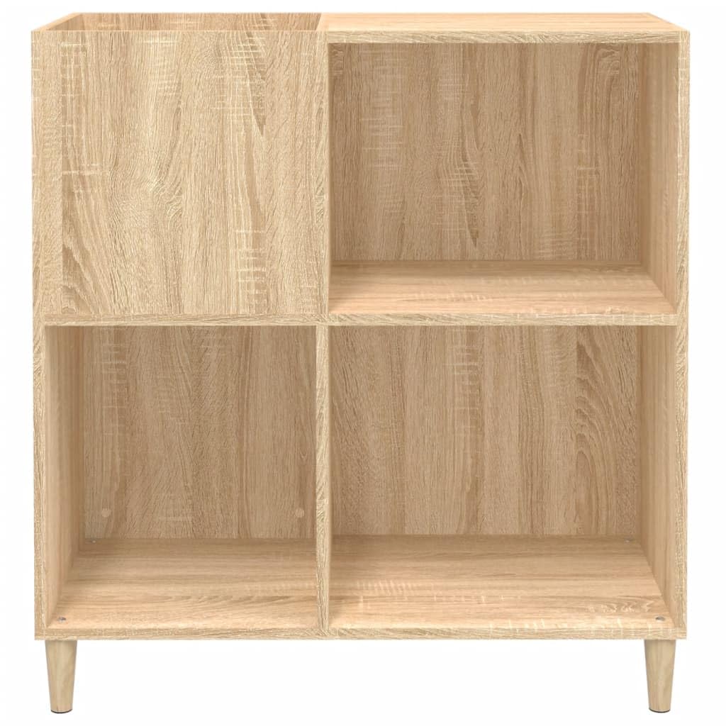 Mobile porta dischi in rovere Sonoma – Scaffale CD/Vinile, Libreria in legno, 84,5 x 38 x 89 cm, armadio multifunzione