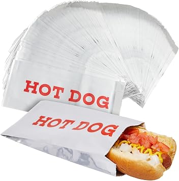 Stockroom Plus Aluminum Foil Hot Dog Wrappers - Swift Cleanup Hot Dog Sleeves - 3.7 x 9 in, Red & Silver, Pack of 200