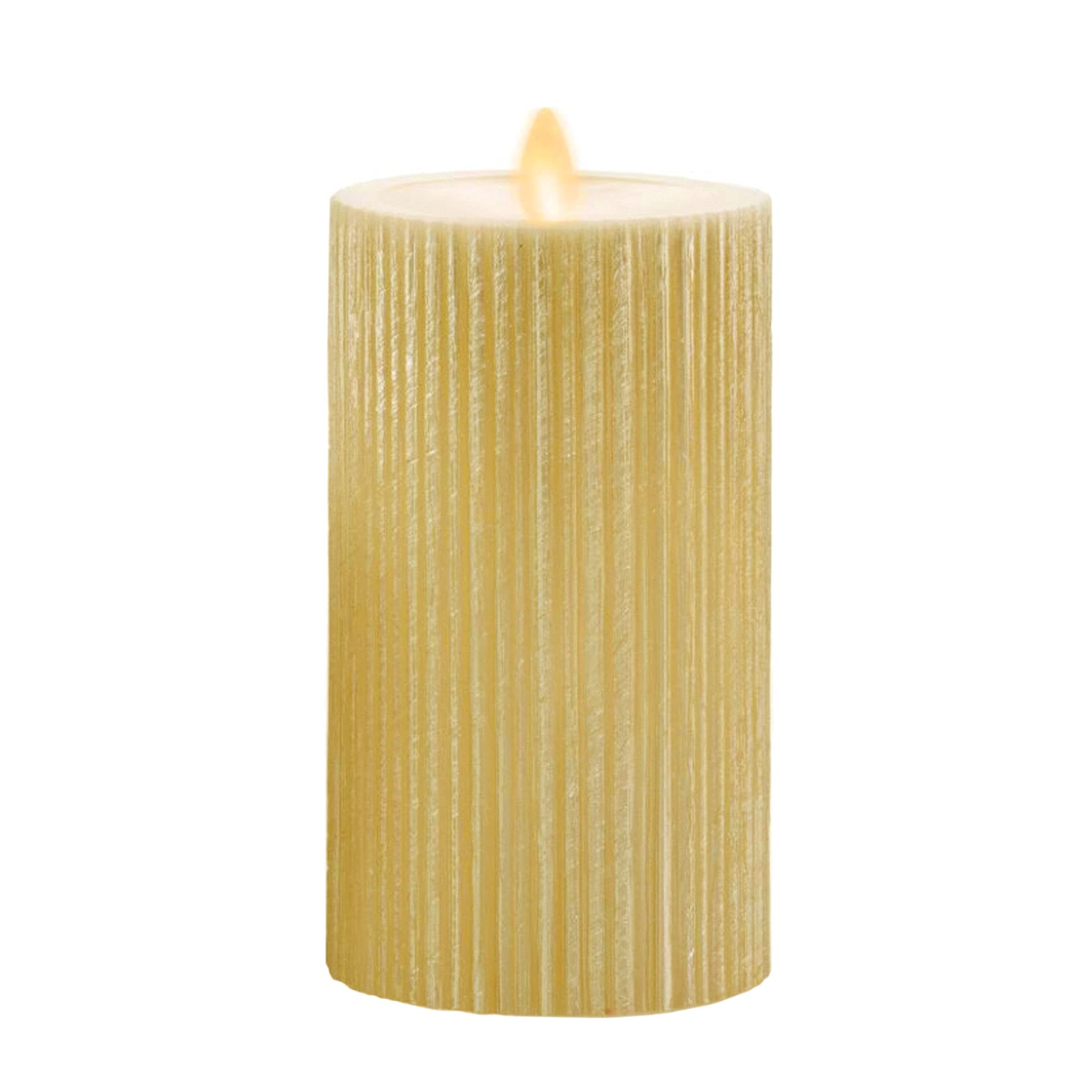 Buy Luminara Flameless LED Candle (3.25x6.5) with Embossed Metallic