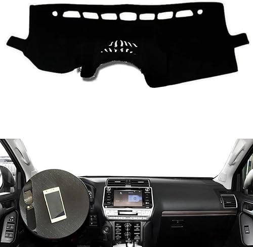 HATHWAY Fit for Toyota Land Cruiser Prado J150 2010-2018 LHD (with Audio Hole), Car Dashboard Cover, Dash Cover Dash Mat, Black Dash Mat Dashboard