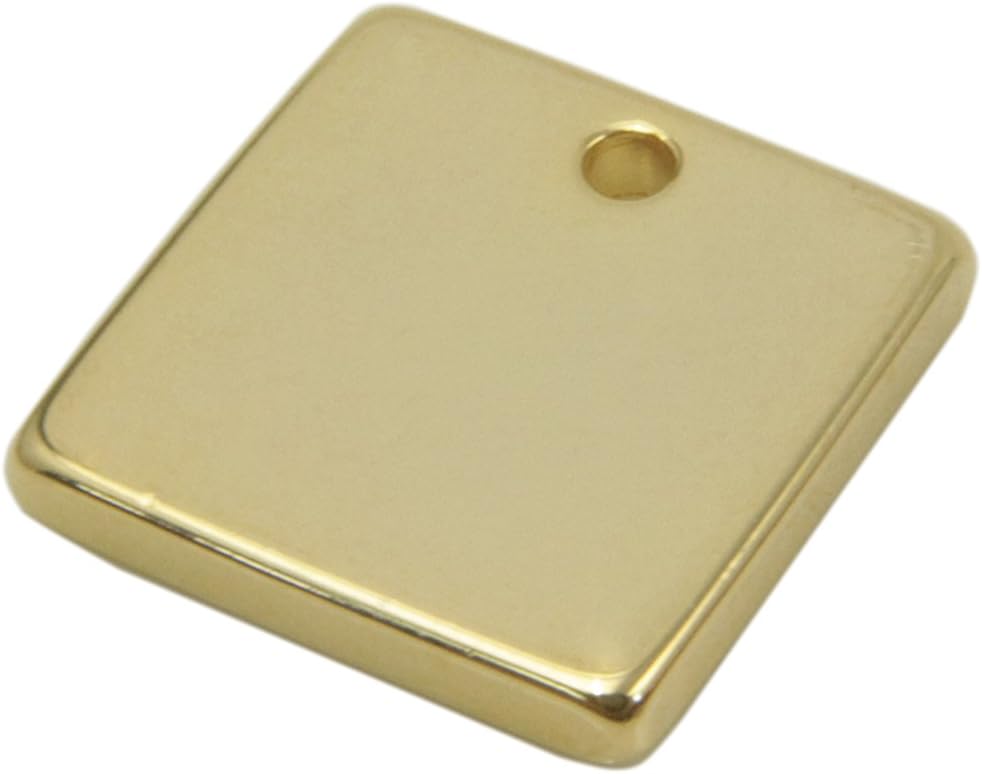 GalaxyStory 20pcs Stamping Blanks Gold Plated Square Bar Charm Pendant Square Disc 11x11mm