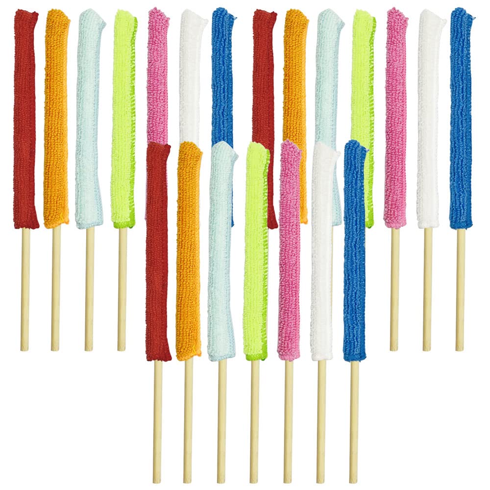 21Pcs Microfiber Detail Duster Sticks,DanziX Small Dusters for Cleaning,Crevice Cleaning Tool for Fan Blade Ac Vent Home Car The Smallest Spaces