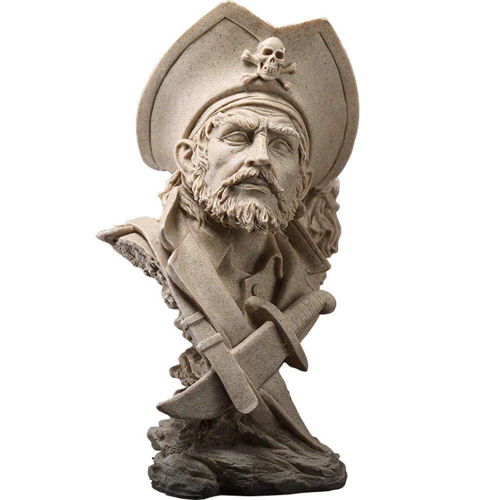 Sculpture pirate de salon et décoration d'art moderne en résine
