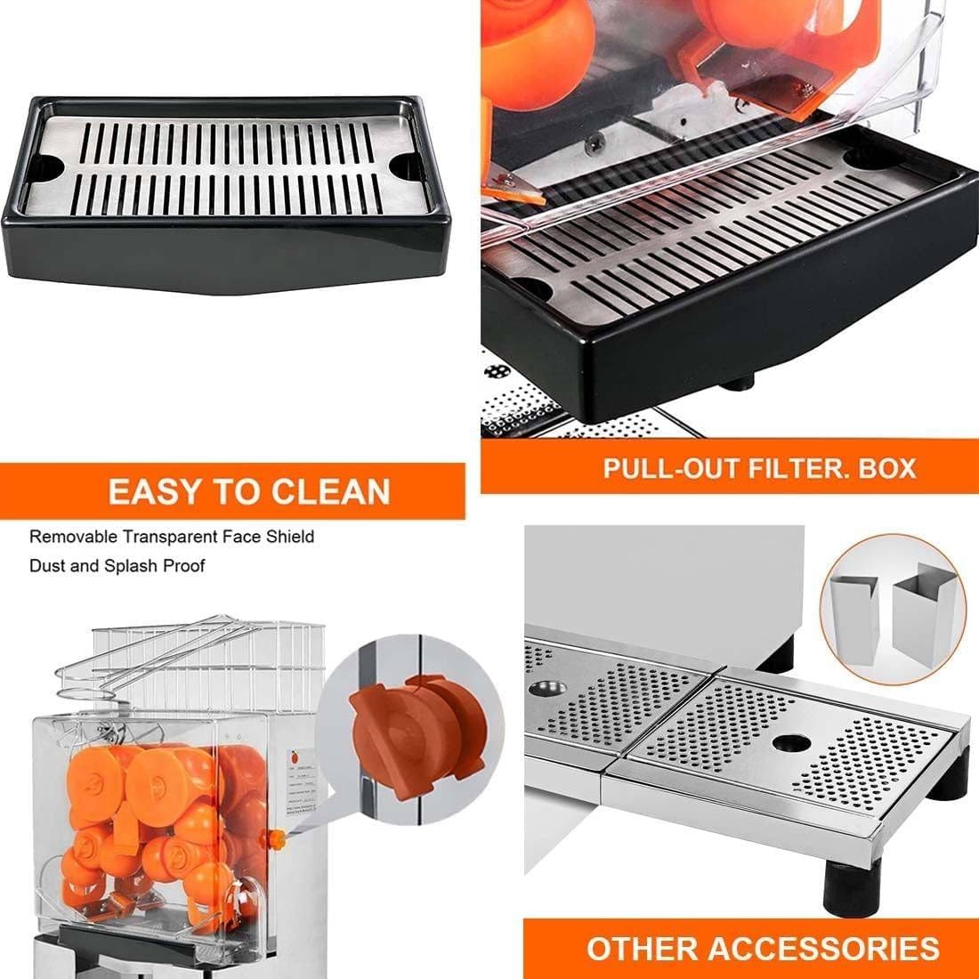 Exprimidor Cítricos Eléctrico Comercial Zumo,Exprimidor Automático Naranjas,Maquina Exprimidora Zumo Eléctrica Profesional,para Naranja,Pomelo,Restaurante,Cafetería,Frutería