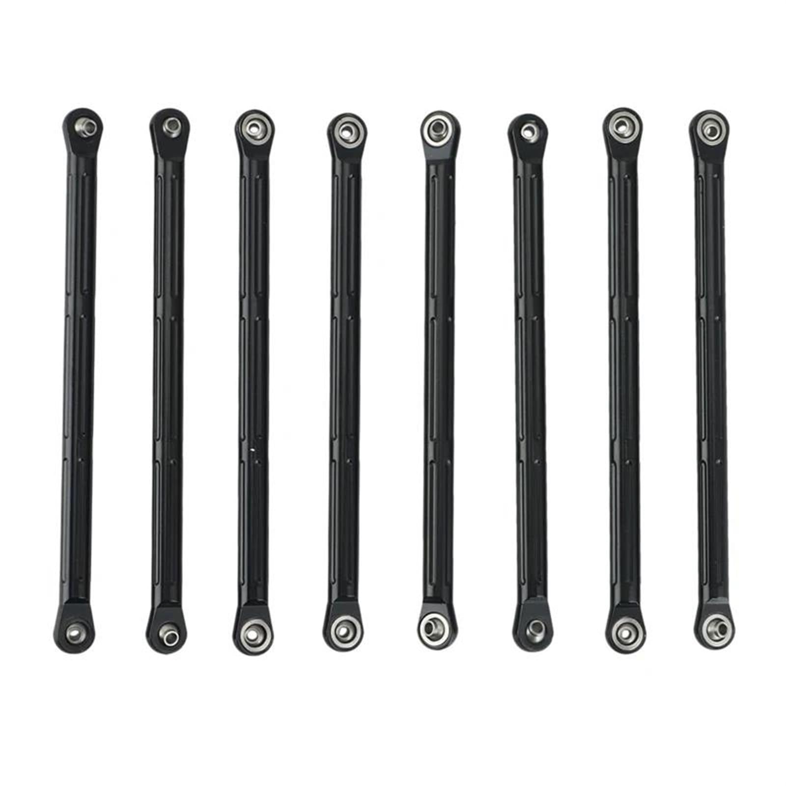 Varilla de Tracción para LOSI para LMT 4WD 1/8 RC Coche Camión Actualización Piezas Accesorios 8 Uds Metal Chasis Enlace Varilla Enlaces(Black)