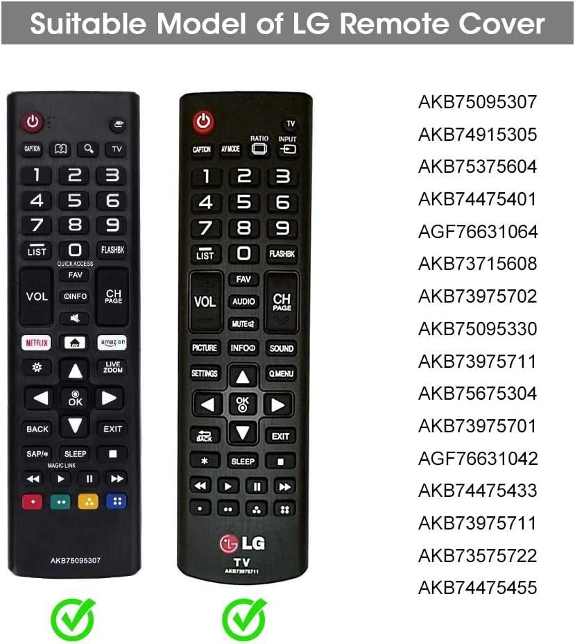 WUZUN Set of 2 Silicone Protective Case for LG AKB75095307 AKB75095308 AKB74915305 - Image 2