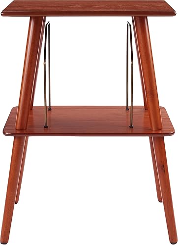 Miniatura 7 de Crosley Manchester Record Player Stand, Media Console with Vinyl Storage, Modern Home Organizer, Paprika Pimentón,Negro -,Blanco,Acorn