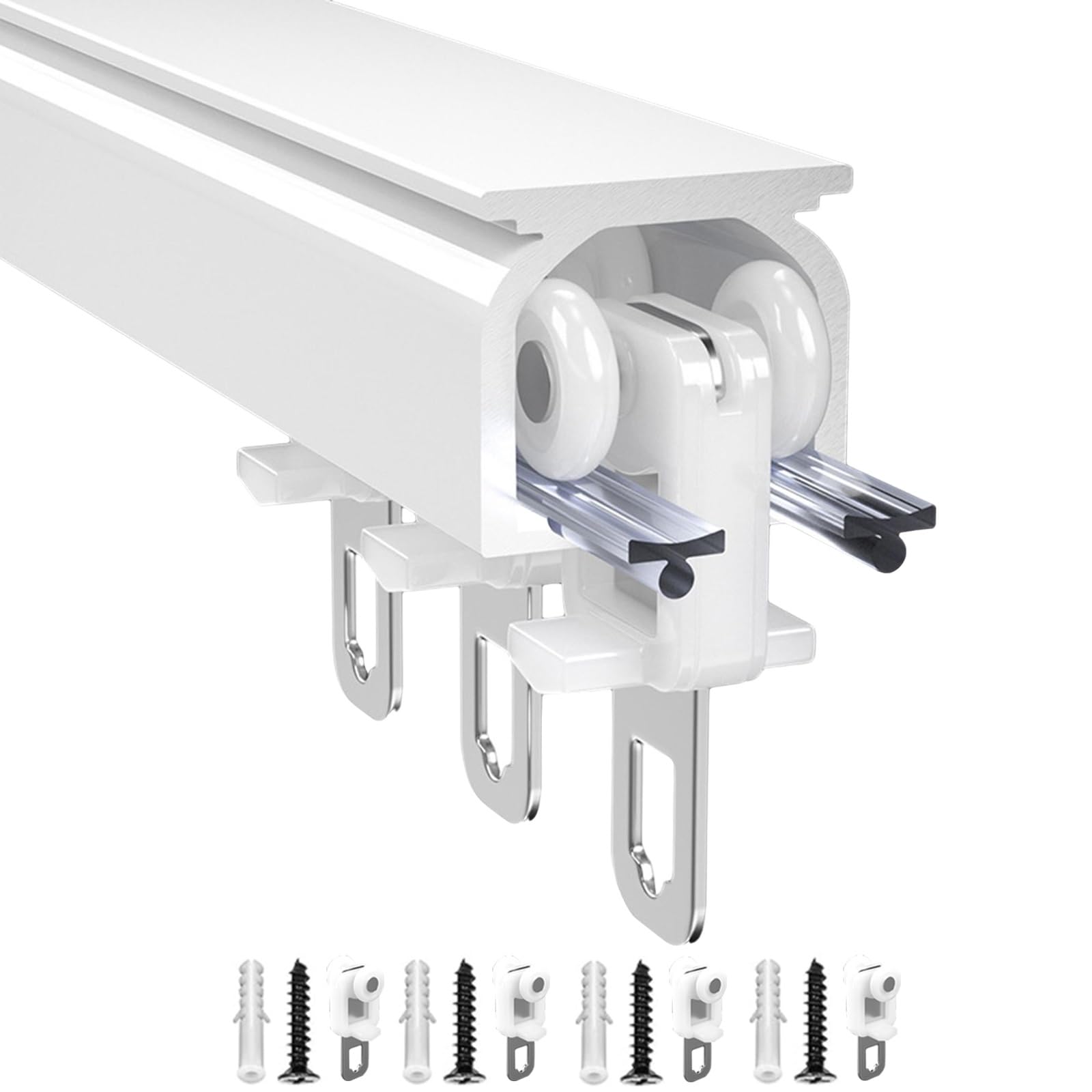 Riel de techo divisor para separar ambientes de forma fluida y elegante