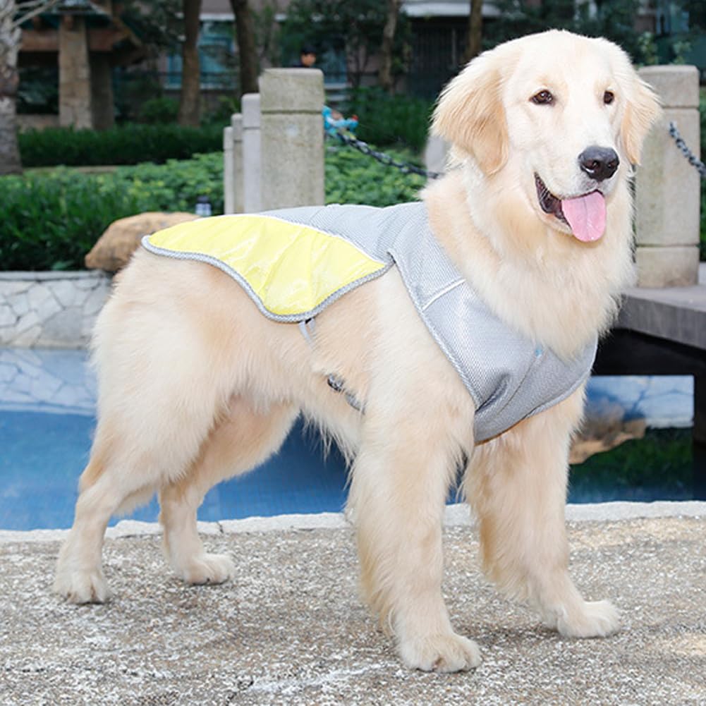 Hundekühlweste Atmungsaktives Hundejacke Sommer Cooler, Outdoor Anti-Heat Sommermantel für Hund, Kühlweste Kleidung Hundehalsband, Haustierkleidung