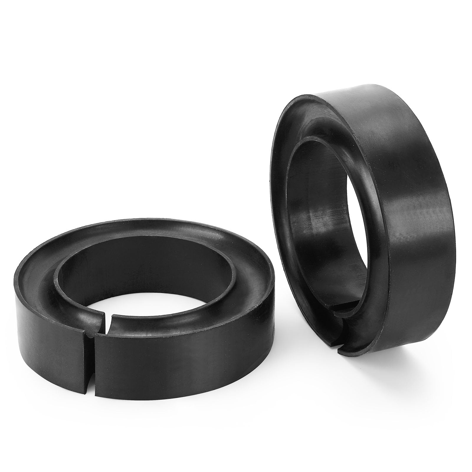 Heavy-Duty Round Rubber Coil Spring Spacer for Car, Enhance Spring Rate for 5" & 5.5" O.D. Universal Coil Spring Booster (Pack of 2)