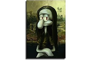 Lustiges Squidward AS Mona Lisa Cartoon Poster Decorative Painting Canvas Wall Art...