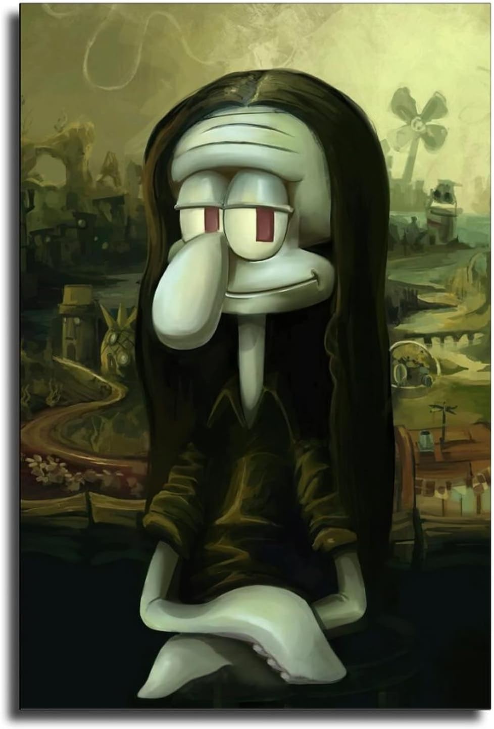 IXX Lustiges Squidward AS Mona Lisa Cartoon Poster