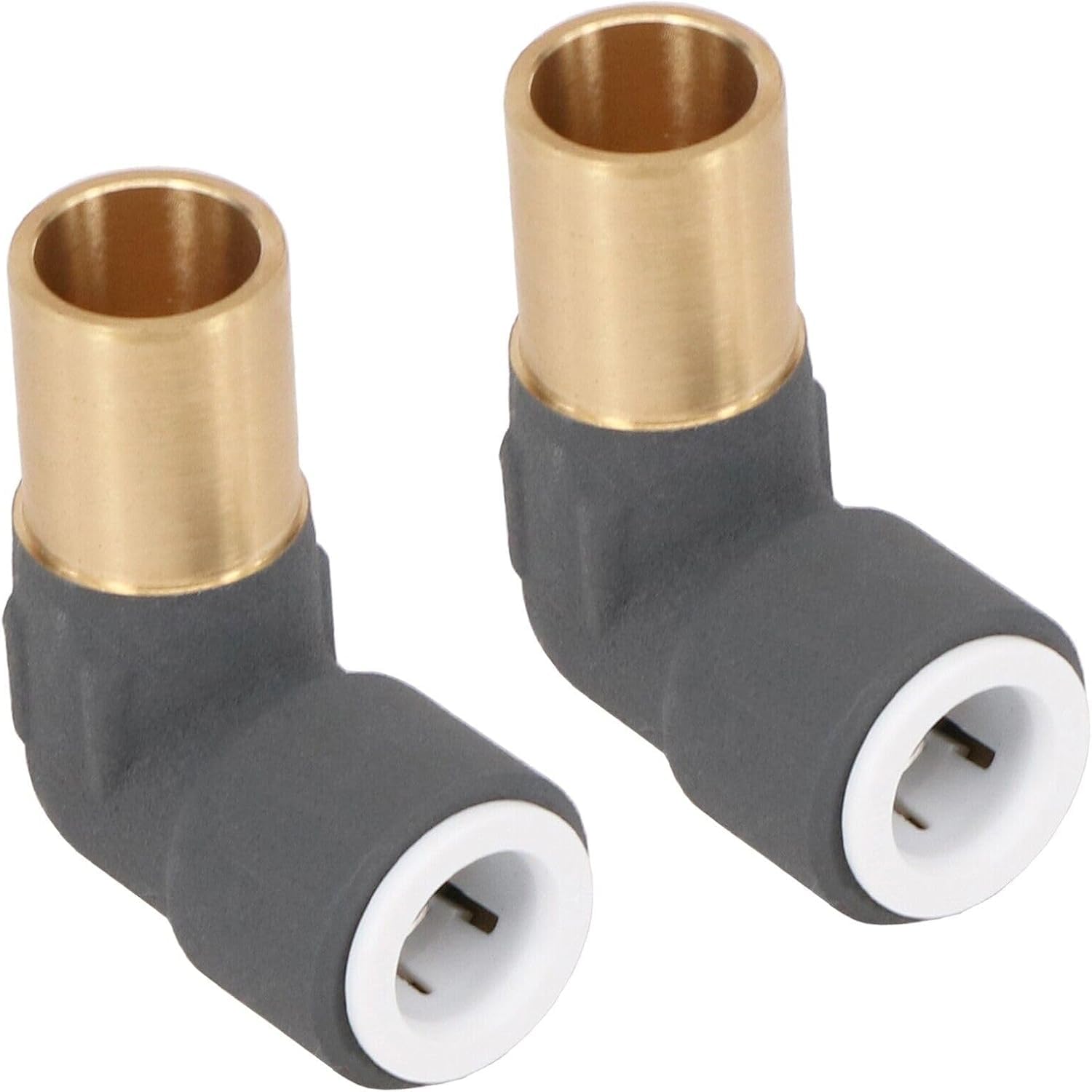22.5 Team Controls Anthracite Radiator Valve Reducer Elbow Compression 15Mm X 10Mm Push Fit X 2