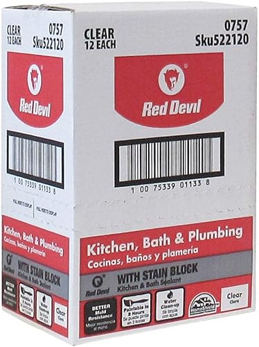 Miniatura 8 de Red Devil 075522 Sellador de bloque de manchas de cocina y baño, paquete de 1, galletas