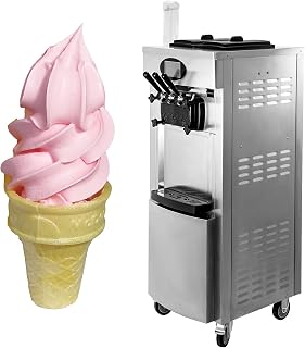 Fly YUTING Machine de crème glacée Molle Commerciale 3 arômes 5,3 à 7.4gallon par Heure Precooling à la Nuit Panneau LCD Auto Propre pour Les Restaurants Snack Bar