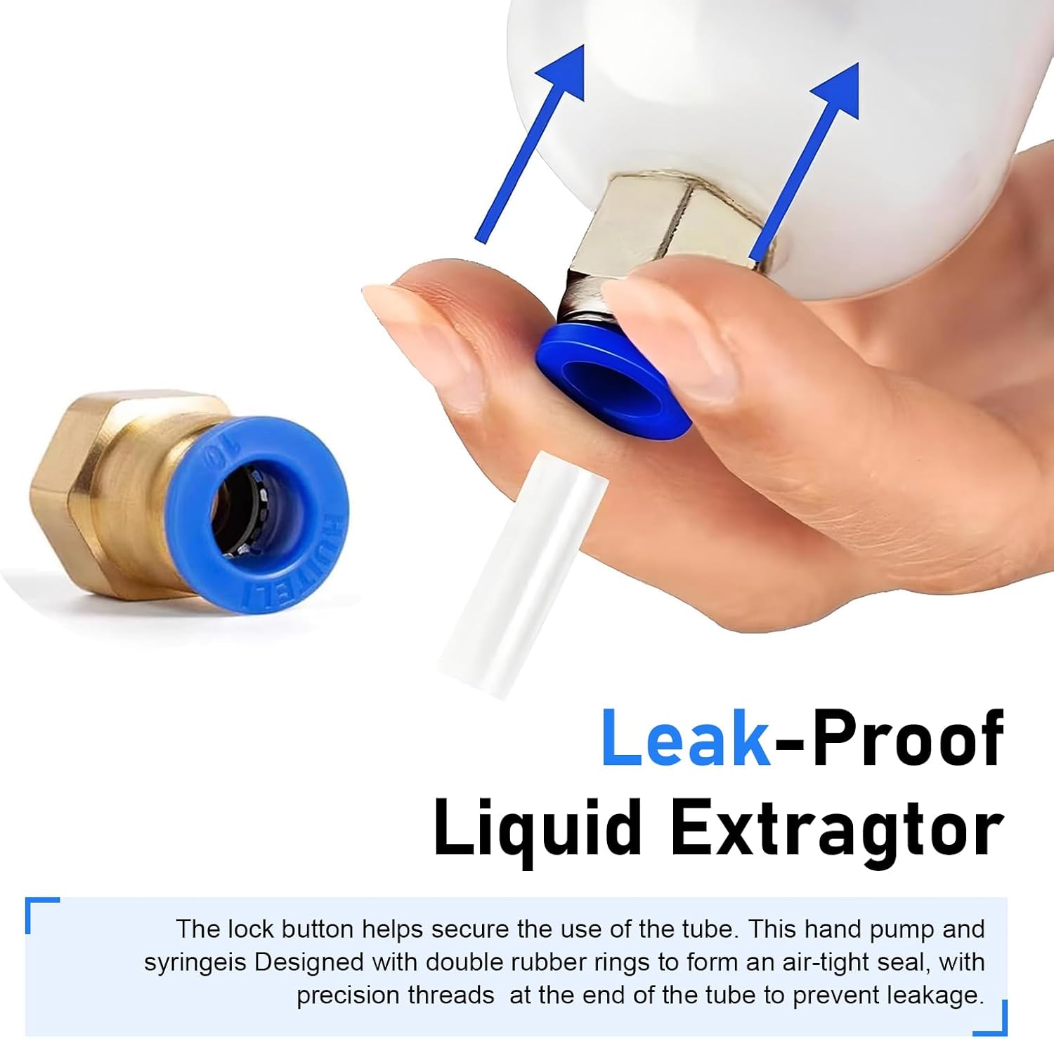 Automotive Fluid Extractor Pump, 200cc Manual Extraction Oil Syringe with 2 Hoses, Auto Oil Change Syringe Pump, Universal for Power Steering Transmission Gear Oil & Brake Fluid Transfers