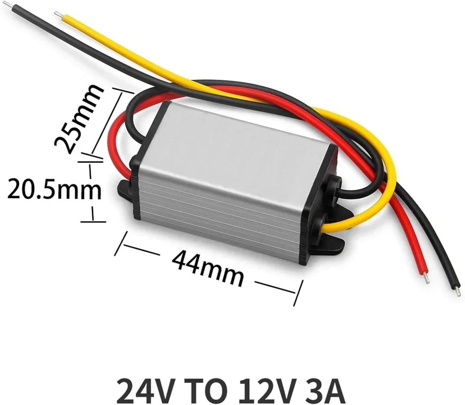 1 Pcs 24V to 12V Converter Step Down 24V 12V Waterproof Module DC DC 1A-5A Buck Model Converter DC 24V to DC 12V Voltage Regulator(24V to 12V 3A)