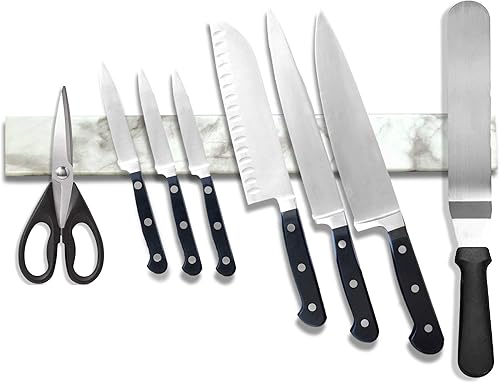 SUMPRI Soporte magnético para cuchillos para pared acero inoxidable de 16 pulgadas acero inoxidable resistente y potente organizador de