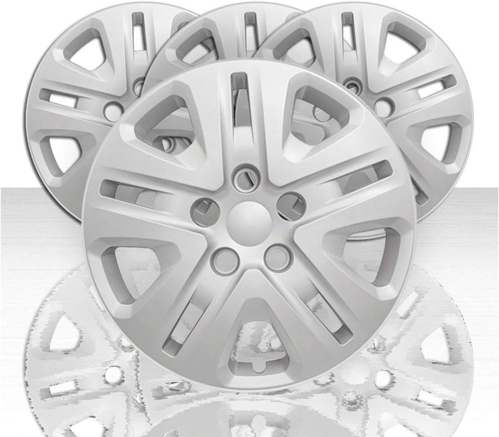 Juego de 4 fundas de rueda de 17" y 10 radios para Dodge Grand Caravan SE 2015-2018 - Plata