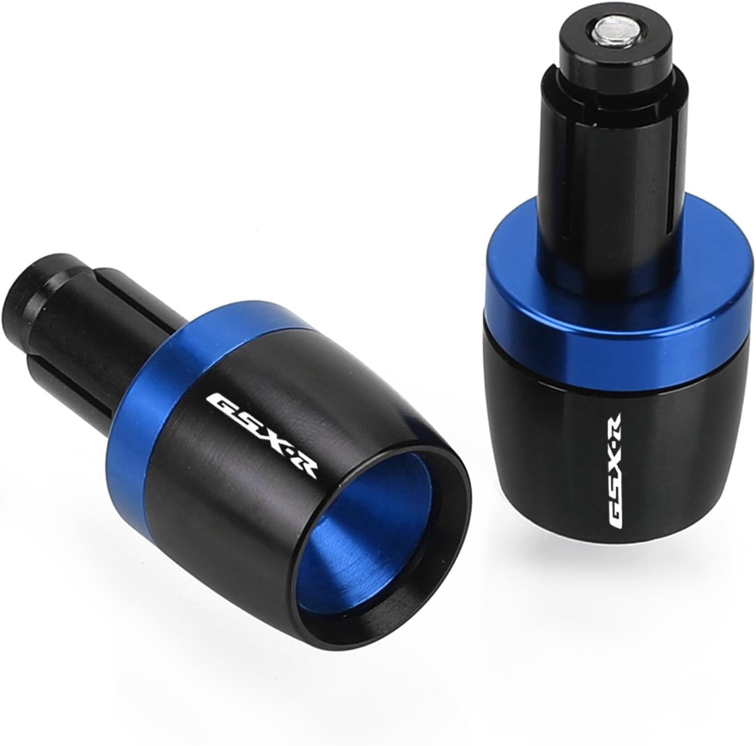 GSX-R 600 750 1000 Handlebar Ends 22mm 7/8" Motorcycle Grip End Plugs for Suzuki GSX R 750 600 GSX R 1300 Hayabusa - Blue