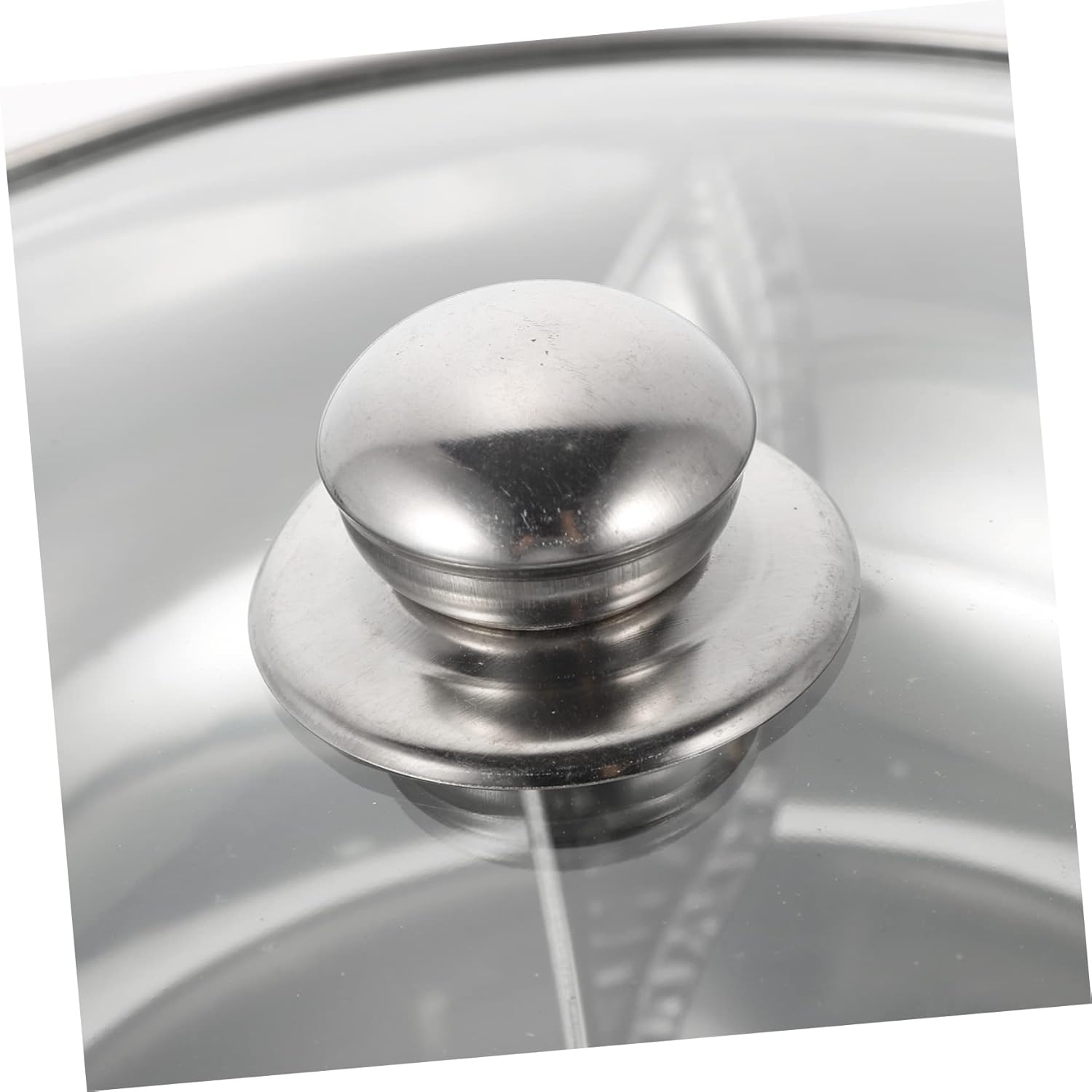 1set Double-sided Hot Pot Lid for Induction Cooktop Divider Pot for Family Gatherings Easy to Clean Reusable for Cooking Two Flavors