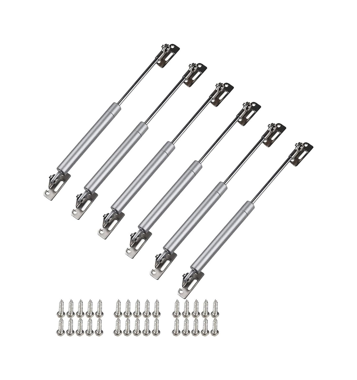 FGJsfhrDTU 100N 22lb 260mm Silver Gas Strut Cabinet Lid Support 2 Pack Hardware(100n 6pcs)
