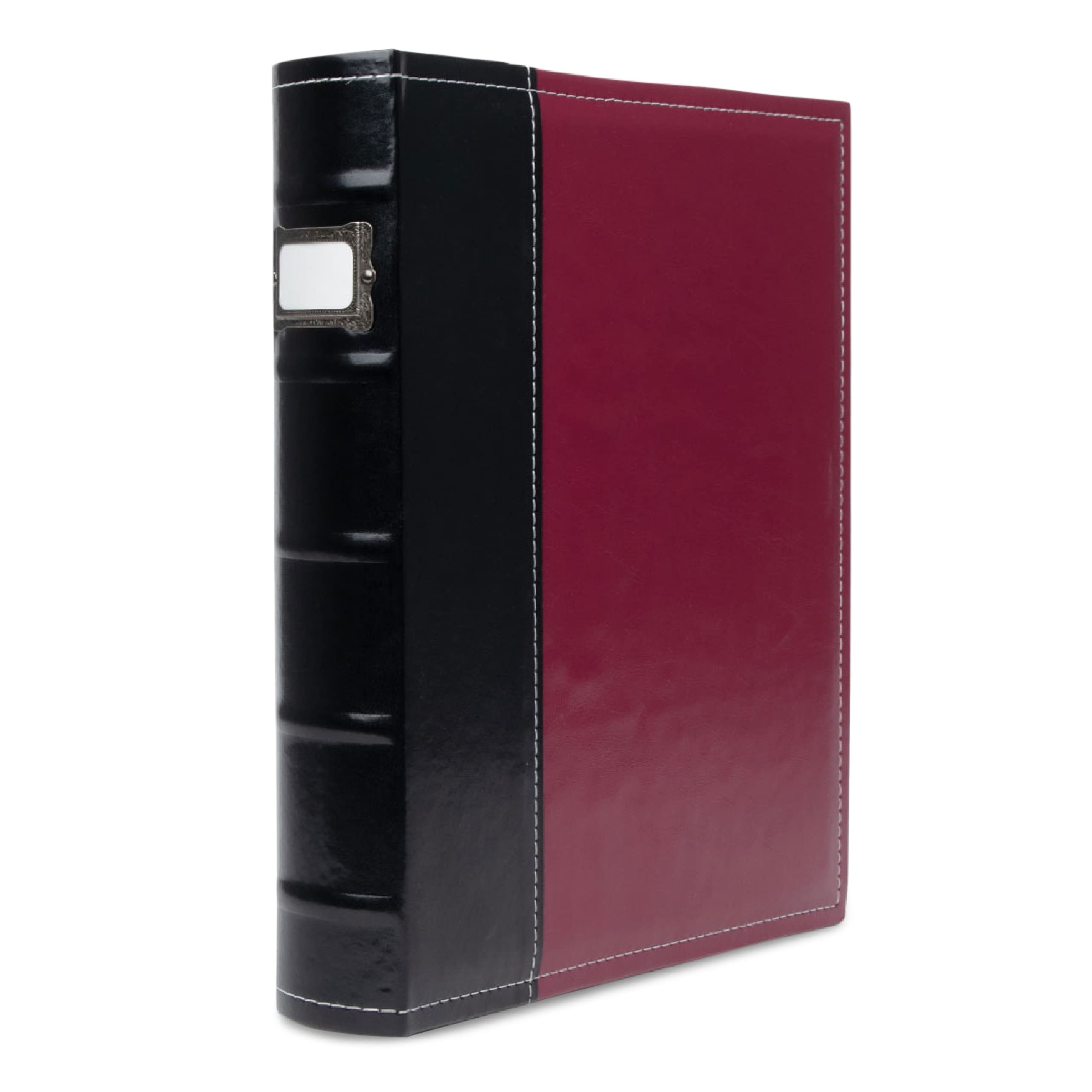 3 Ring Binder 1 Inch Rings, Burgundy - Faux Leather Presentation Binder for Business, Resumes, File Storage - 1 Inch Binder Stores up to 225 Sheets