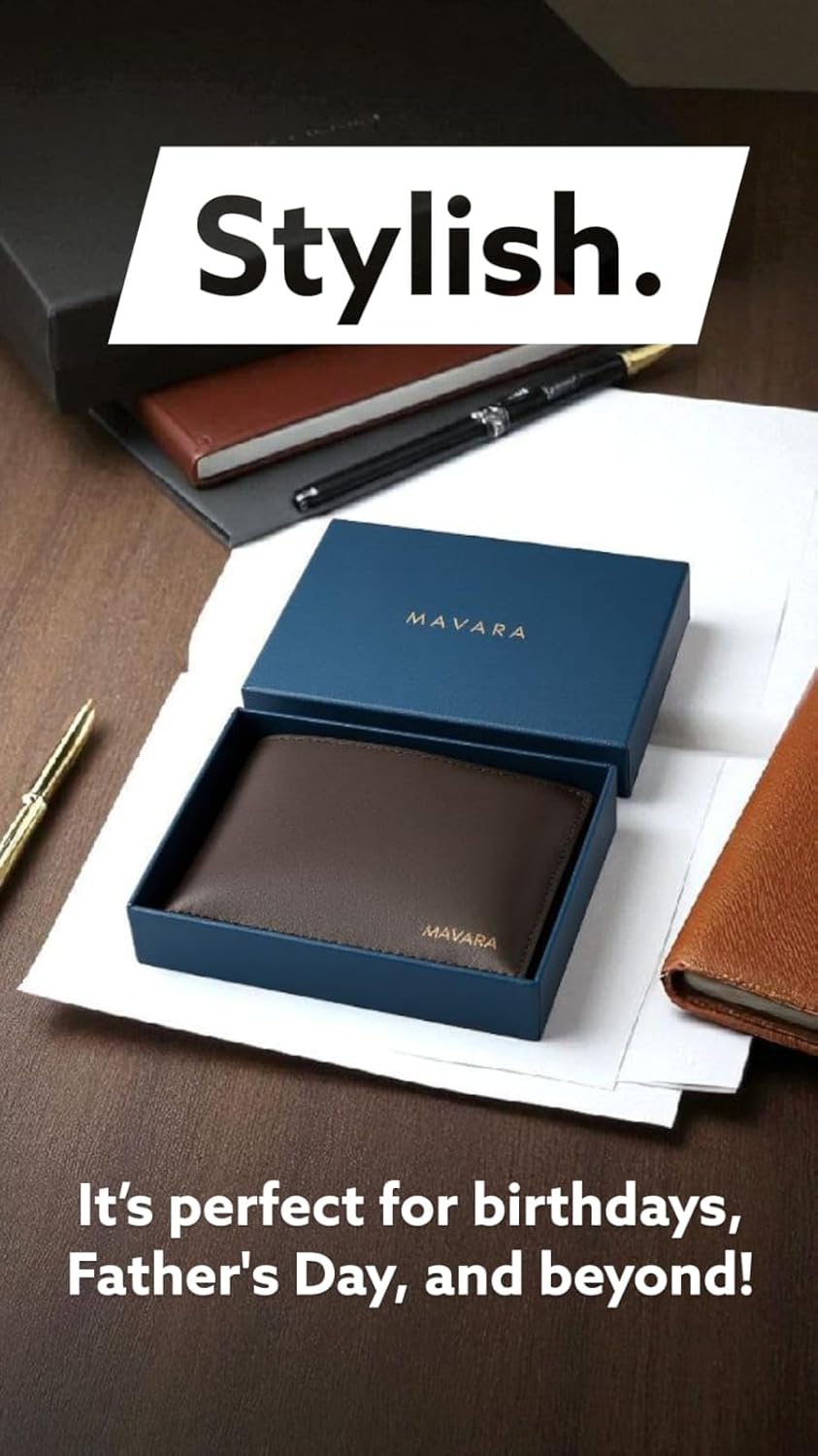 MAVARA Mens Wallet – Durable Slim Minimalist Wallet for Men – 100% Genuine Leather Bifold Mens Wallets Leather with Removable ID Holder – Thin Card Holder Wallet for Cash & Credit Cards - Image 9