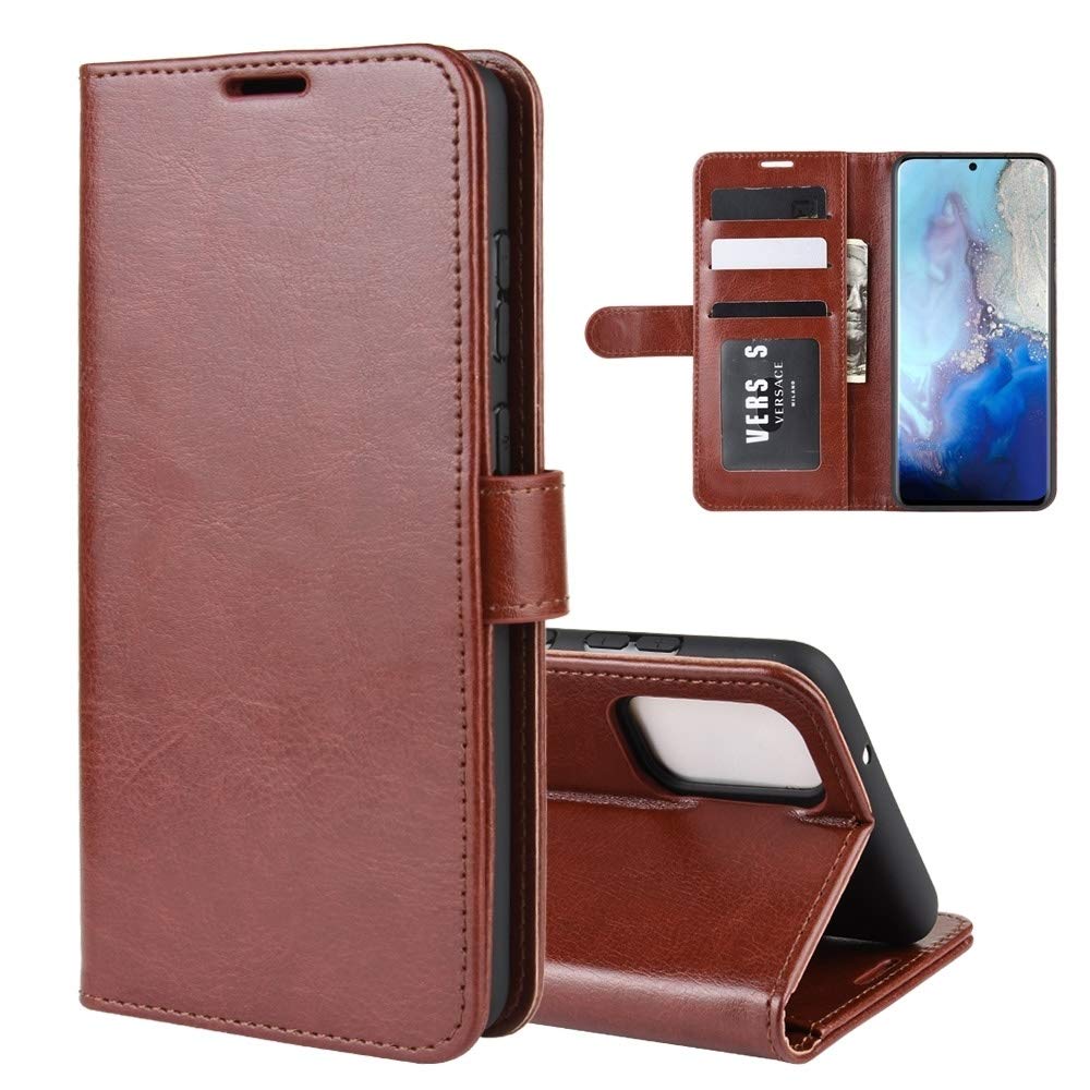 CAIFENG Phone Cover Case for Galaxy S11e R64 Texture Single Horizontal Flip Protective Case with Holder & Card Slots & Wallet& Photo Frame Protective Shell (Color : Brown)