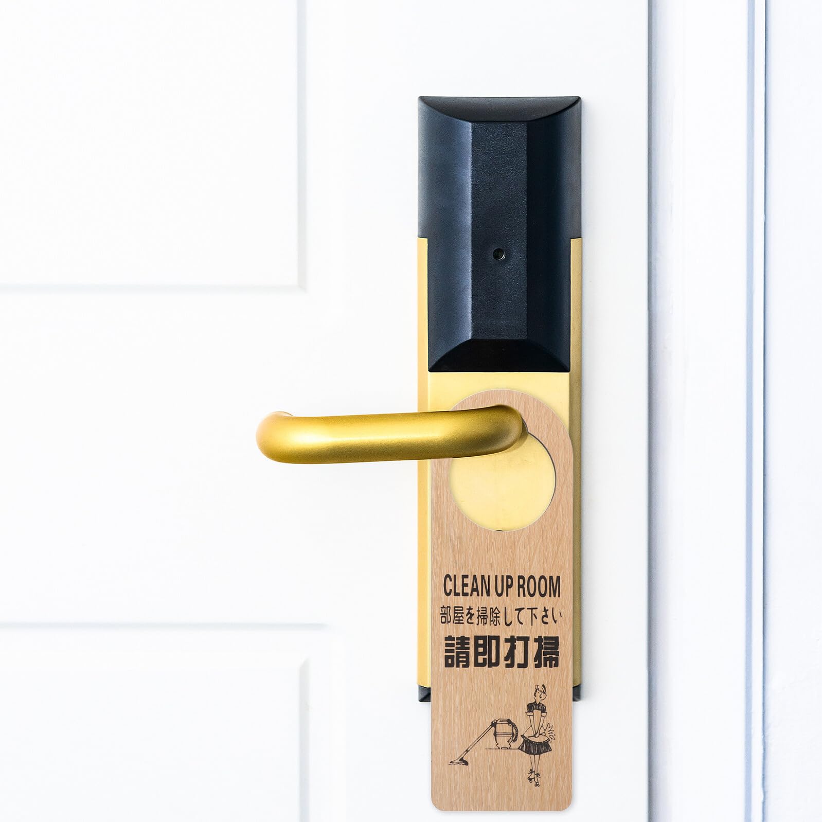 PRETYZOOM 20 Piezas Carteles de Madera para Puerta Reversibles de Estado de Habitación Doble Cara para Hotel Oficina Señal Colgante para Solicitud de Limpieza o No Molestar