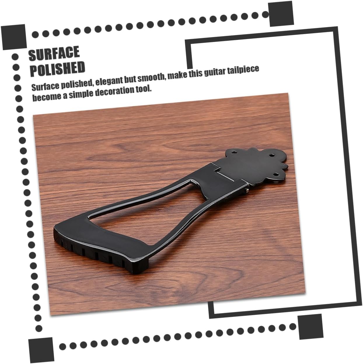 Metal Guitar Tailpiece Elegant Finish String Archtop Drawing Board Compatible Electric Guitar Practical Replacement for Musicians