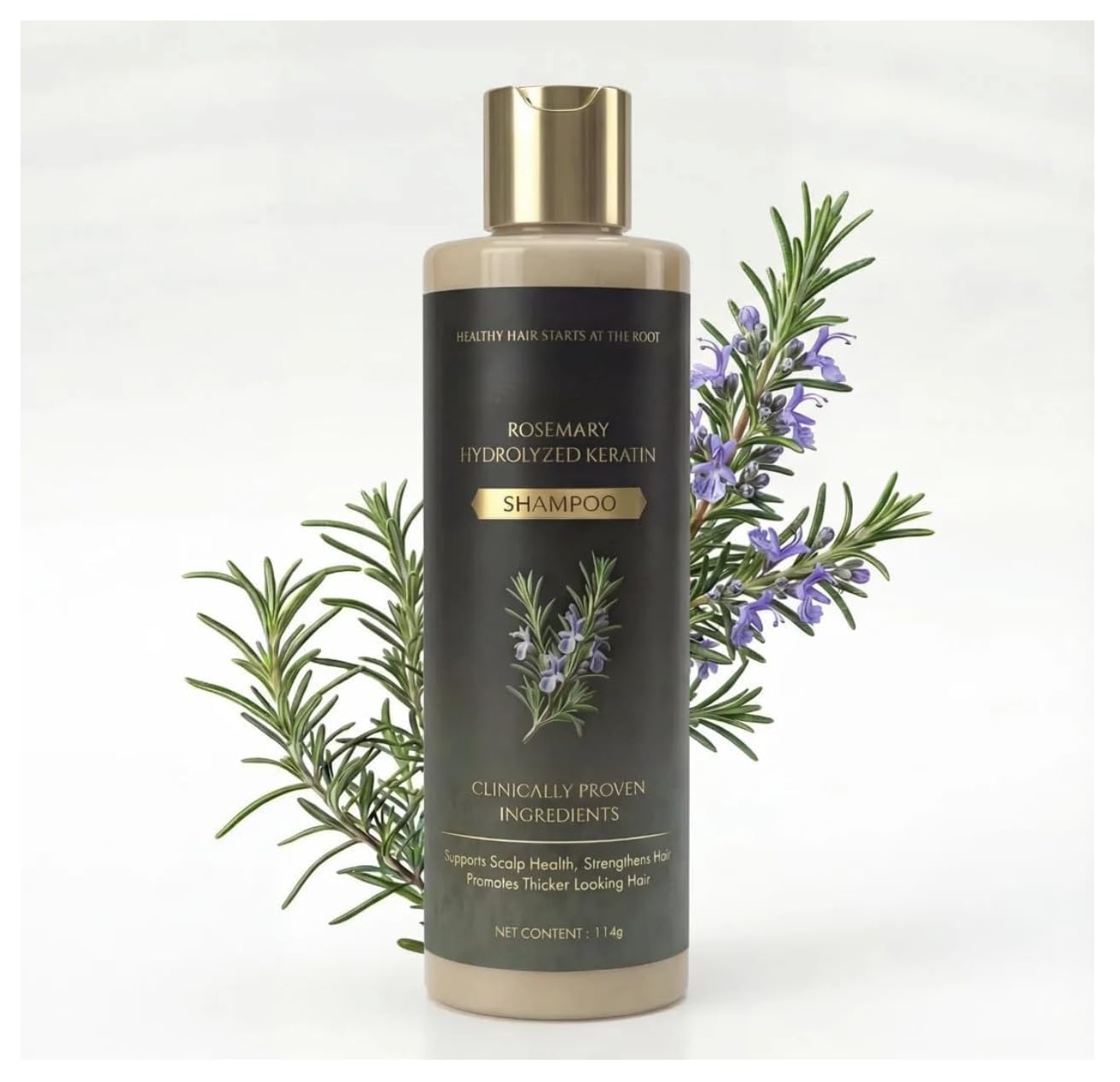 Organic Rosemary Hair Growth Shampoo | Natural Thickening & Strengthening Formula with Hydrolyzed Keratin & Pure Rosemary Extract | Promotes Fuller, Healthier Hair (100 ml, pack of 1)-picture-22