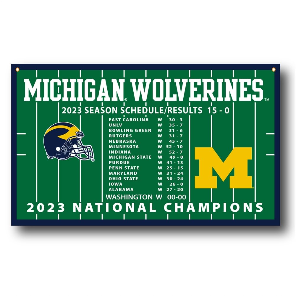 Michigan 2023 National Champions Wool Felt Banner - 18