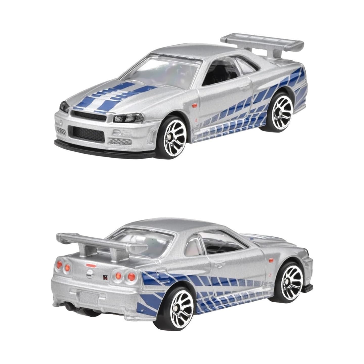 Hot Wheels Fast and Furious Brian O'Conner Car Nissan Skyline GT-R (BNR34) Model Die Cast Scale 1:64 - Length 7 cm - JBY31