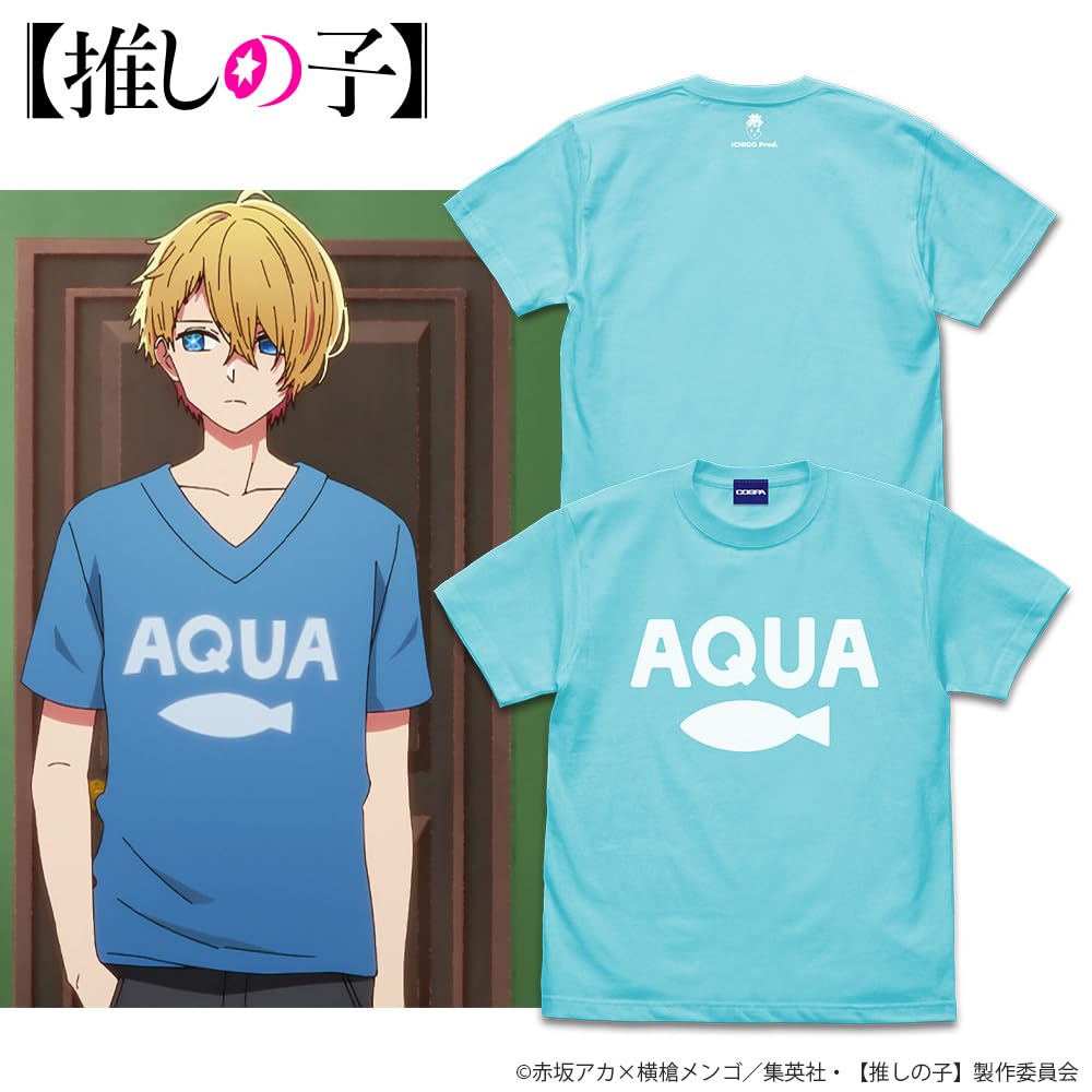 Amazon.co.jp: 【公式】コスパ 【推しの子】 AQUA Tシャツ AQUA BLUE M