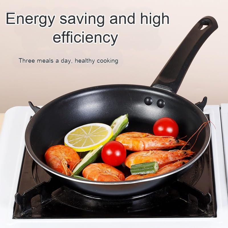 Wok negro ligero de aluminio fundido con antiadherente miniatura 3