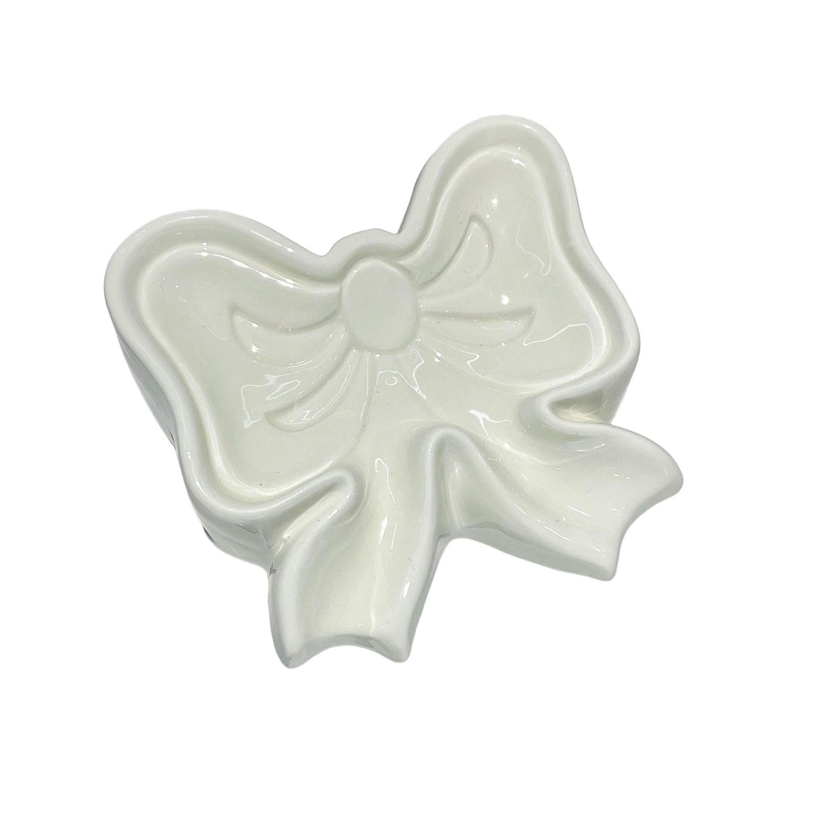 LiRRvb Ceramic Soap Holders with Bows Drainages Enhanceds Design Bathroom Counter Organizers Decorative Sink Tray Bathroom Soap Holder