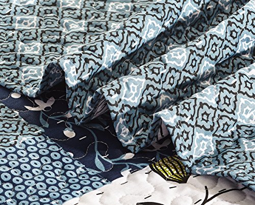 Slpr Pacific Coast Quilted Throw Blanket - 50" X 60" | Blue And White Lap Quilt For Couch And Bed #TOP2