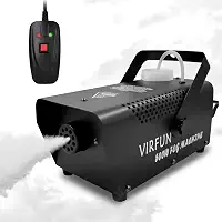Máquina de fumaça automática, máquina de neblina com modo automático e controle remoto com fio para uso externo, casamento, interior, Halloween, festa e efeito de palco, tanque de 500 W e 500