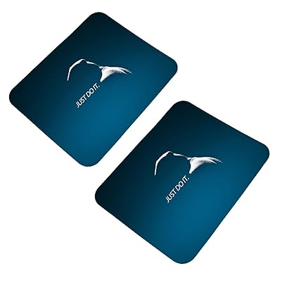 Clapcart Designer Printed Rubber Base Mat Finish Combo (Pack 2) Mouse Pads/Mousepads for PC/Laptop (Just Do It Design Print)