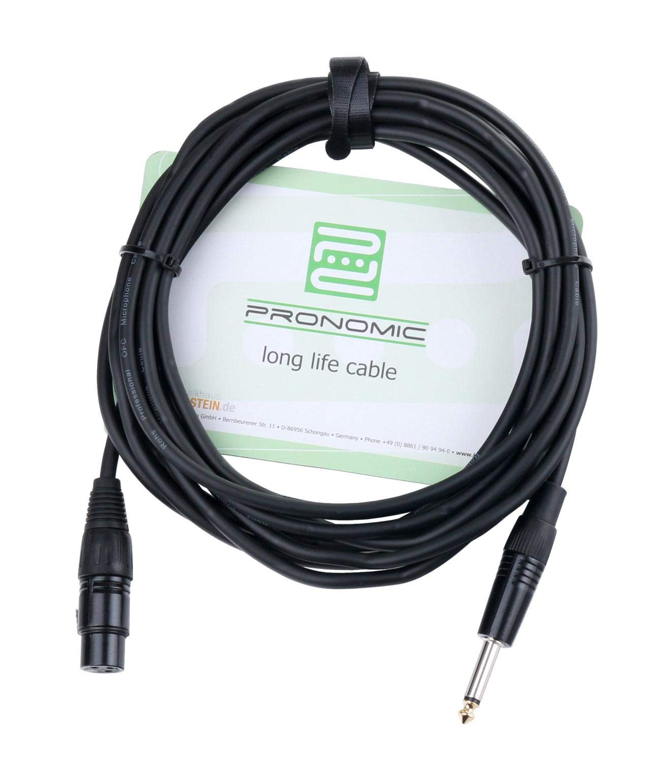 Pronomic Superstar Mikrofonset (Komplettset, dynamisches Gesangs Mikrofon, Galgenständer, 5m Klinke-Kabel, Mikrofonklemme) schwarz