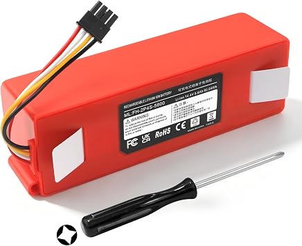 Battery Replacement for Roborock Q7+ Q5+ Q5 Q7 Max/Max+/Plus/Pro+, Roborock S8 S7 S4 S5 S6 S7+ S8+ Plus/Pro Ultra/MaxV/MaxV Ultra S70 S50 S55 S60 S65 T7 T65 E20 E25 E35 Robot Vacuum BRR-2P4S-5200S