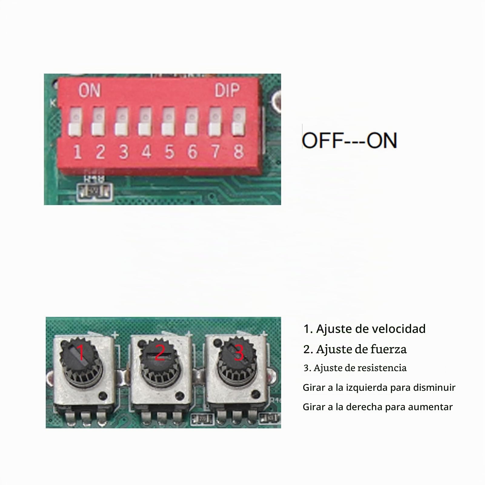Placa de Circuito de Puerta Corrediza Motorizada con Función de Velocidad Lenta, Indicadores LED, Placa de Control de Operación Manual para Motor (220V)